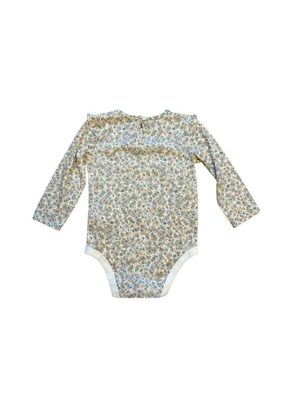 OshKosh B'gosh Multicolor Floral Baby Bodysuit Long Sleeve Size 18M New - Picture 2 of 4